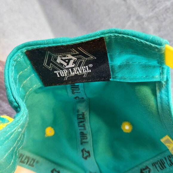 Top Level Snapback Hat With "Vibes" Embroidery & Patterned Brim Adjustable Fit - Picture 9 of 9